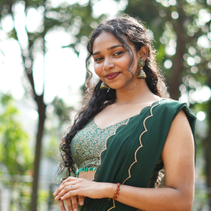 Women's Green Georgette Skirt and Shawl Set | Elegant Brocade Blouse | Premium Festive & Party Wear | Search Code: AB003